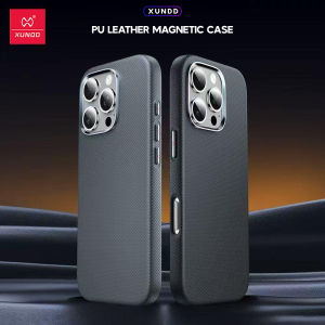 Xundd PU Leather Non-Slip Fingerprint Resistant Magnetic Magsafe Case for iPhone 14 Pro Max / iPhone 15 / 15 Pro / 15 Plus / 15 Pro Max / iPhone 16 / iPhone 16 Plus / iPhone 16 Pro Max