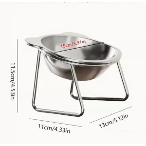 Saelin Elevated Pet Bowl Cat Dog Feeder and Drinker Bowl with Stand Easy Clean Cat Bowl Dog Bowl PAZU