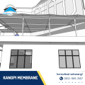 Canopy membran bergaransi - tenda Membrane tempat parkir Jakarta - kanopi atap membrane murah. 