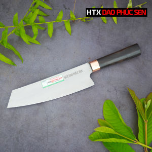 Dao thái đa năng thép không rỉ cán gỗ mun N16KMDD HTX DAO PHÚC SEN