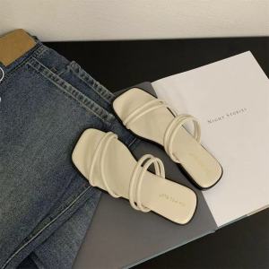 Two wear French Style Flat Slipper Casual Wear Rubber Slipper 318