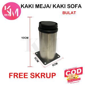 Kaki Sofa Bulat Stainless SS 201 10 cm