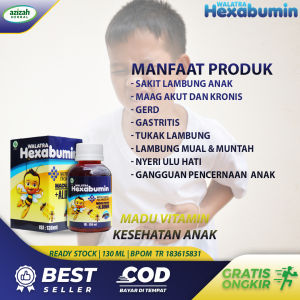 Obat Kesehatan Lambung Anak Atasi Maag Asam Lambung Anak GERD Mual Dan Muntah Sakit Perut Kembung Nyeri Ulu Hati Sembelit Diare Madu Kesehatan Lambung Anak Walatra HEXABUMIN Asli