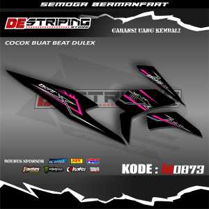 Striping Beat Deluxe All New 2020-2021-2022-2023 Sticker Setiker( LA0873 ) Beat All New Motif Design Simpel Variasi Semifull Keren
