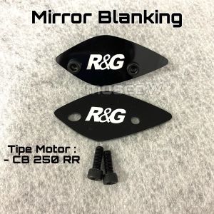 MIRROR BLANKING PENUTUP SPION COVER TUTUP SPION UNTUK MOTOR NINJA ZX CBR 150 250R R15 V3 R25 NEW Mirror Blanking Tutup Spion R15 V3 Cbr 150r 250rr R25 Ninja 250 Fi Old New Zx25r Bahan Akrilik Hitam acrylic tebal pnp mirror blangking