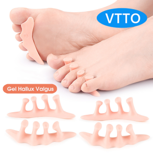 VTTO เครื่องมือดูแลเท้าเจลนิ้วหัวแม่เท้าผิดรูป1คู่ซิลิโคนป้องกันค้อน Corrector เล็บเท้าเครื่องหนีบผมพื้นรองเท้า