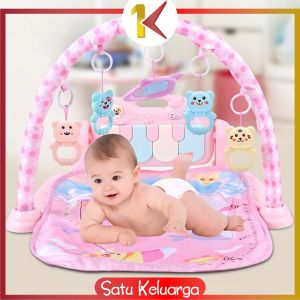 SK-M15-16 Baby Play Gym Mainan Anak Bayi Rattle & Piano Playmat Matras / Kasur Bayi Playgym Musical