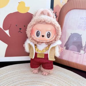 IPIE2 Rich  Dolls Cloth Luxury Gold Chain Sitting  Time Cloth Toy Outfit Handmade Crybaby Plush Dolls Clothes Cotton Doll Accessories