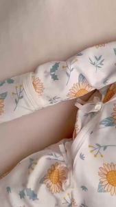 Full-body wrap to protect hands and feet anti-scratch butterfly romper baby romper made of pure cotton a Long-sleeved clothing for hands and feet