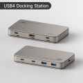 Hagibis usb4 trạm nối USB C Ba hiển thị Hub tương thích với Thunderbolt 4/5 40Gbps 8K Dock cho MacBook Pro máy tính xách tay không khí. 