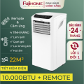 Điều hòa di động 10000 BTU FUJIE Cho phòng 20m2 Máy lạnh đứng cây mini làm lạnh đa năng hút ẩm lọc không khí có điều khiển từ xa. 