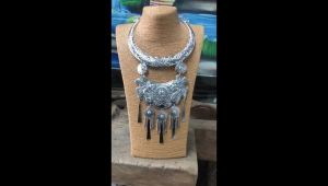 Phong cách dân tộc cổ áo thủ công phụ kiện đầu Miao dân tộc phụ kiện biểu diễn lễ hội cổ áo cổ điển retro phụ kiện đa năng Hanfu cho phụ nữ