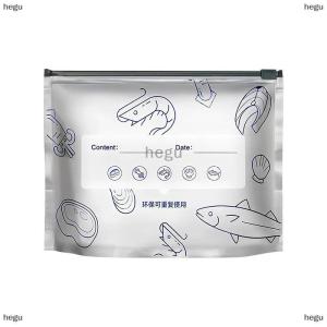 [COD] hegu ถุงอาหารอลูมิเนียมฟอยล์ความจุขนาดใหญ่10ชิ้น ถุงถุงแช่แข็งกันรั่วถุงซิปล็อคสำหรับห้องครัวสดใหม่ถุงซิปล็อคแบบนำกลับมาใช้ใหม่ได้