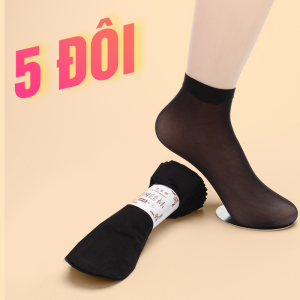 Set 5 Đôi Tất Da Ngắn Mắt Cá Trơn Láng Classic Siêu Mát RQN2698 - requane