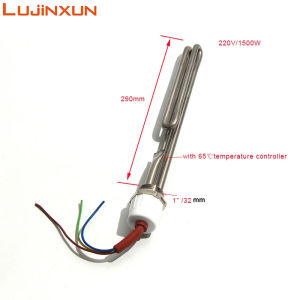 LUJINXUN 1"/32mm AC220V 1500W/2000W/3000W Solar Electric Heating Element Water Heaters Tank Parts 265mm/275mm Tube Length