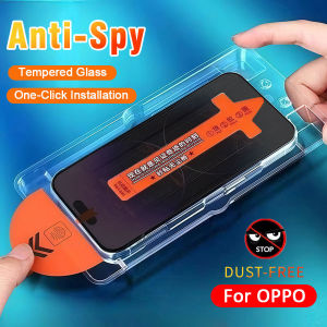 For Oppo Reno 14 14F 13 13F 12F 11F 8 8Z 8T 7 7Z 6Z 5 5Z 4 4Z 3 2 2F 5G Full Cover Easy Install Tempered Glass HD Clear Privacy Auto Dust One-Click Installation Screen Protector