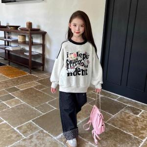 Christmas gifts Halloween Anime Girl Sanrio Cartoon Long Sleeved T-Shirt Hello Kitty Spring Autumn New Item Kawaii Kids Letter Printed Casual Loose Tops