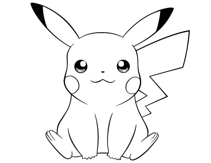 Link download 55+ tranh tô màu Pikachu siêu dễ thương cho bé