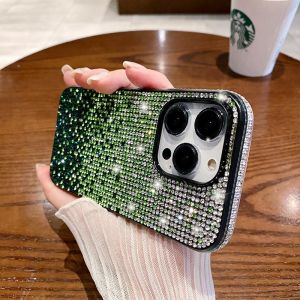 Luxury Glitter Gradual Change Fully-Jewelled Diamond Phone Case For iPhone 14 13 12 11 Pro Max XS X XR 7 8 Plus SE2020 Cover