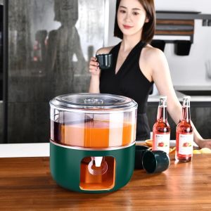 Rotatable Cold Kettle Large Capacity with Faucet Teapot Household Refrigerator Beverage Bucket