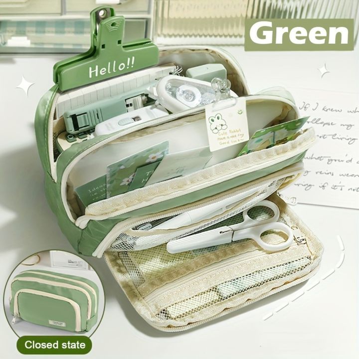 Kawaii%20Pencil%20Case%203%20Compartments%20Pen%20Holder%20Pouch%20Large%20Capacity%20Cute%20Pen%20Holder%20Storage%20Box%20Students%20Stationery%20Organizer%20-%20Image%205