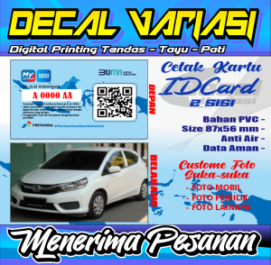 Kartu IDCard/Barcode Subsidi-Kartu Bahan PVC-Banyak Pilihan Design-Design Bisa Request