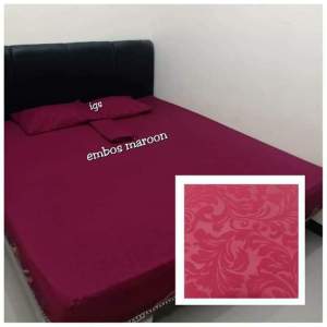 SPREI POLOS EMBOS SPREI MURAH BAHAN HALUS LEMBUT UK 180X200 NO 1 BAYAR DI TEMPAT