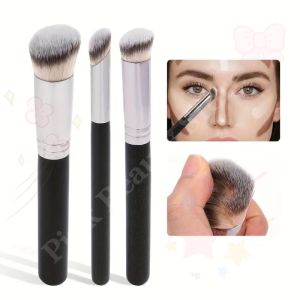 170/270/370 Cm 3-Piece Foundation And Concealer Brush Set Angled Concealer And Foundation Brush Makeup Brushes For Creating Flawless Foundation And Concealer Suitable For Foundation And Cream Cosmetics.