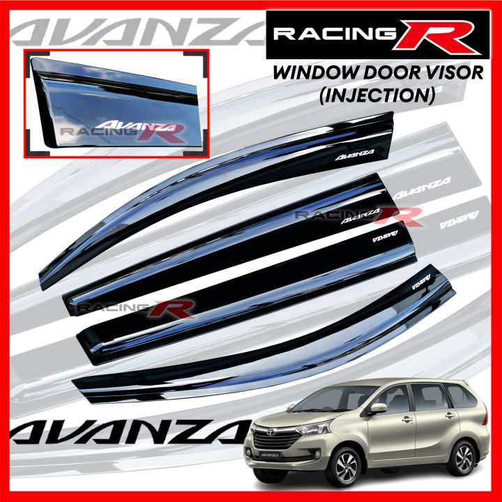 Toyota Avanza 2012 to 2021 ( OEM / INJECTION ) Window Door Visor Black ...