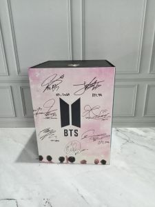 CELENGAN BTSCELENGAN TARGET KAYU JUMBO+KUNCI BTSARMY CUSTOM JUMBO UK 15X15X20CM (COD)