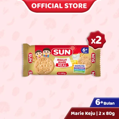 2 PCS - SUN Biskuit Marie Keju 80 Gr