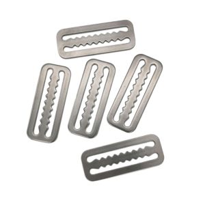 JAYQQ 1/5PCS Thép không gỉ Dây Đai Tạ Lặn Cấu trúc khe đôi Vòng giữ trượt Khóa thắt lưng  Khóa răng cưa Khóa dây đeo Phụ kiện dây thừng