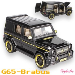 Mô hình xe ô tô loại to Mercedes G65 độ Brabus màu đen 1:24 bản đặc biệt của Mercedes G63 bộ quà tặng trung bày bé trai