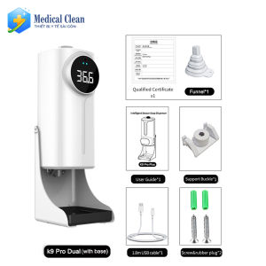 Máy rửa tay khử khuẩn tự động_Đo thân nhiệt cảm ứng hồng ngoại k9 pro