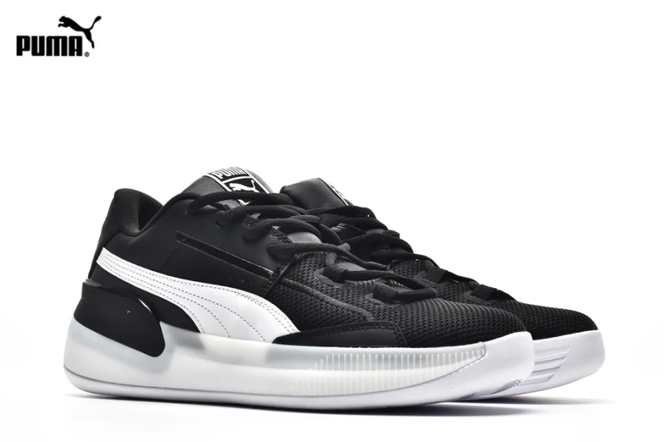 Puma basketball shoes discount black and white