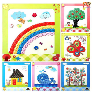 Kids Children Button Sticker Puzzle Birthday Goodies Gift Present Art Craft Kindergarten Play Activity