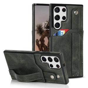 Wrist Strap RFID Cards Holder Leather Phone Case for Samsung S23 Plus S22 S24 Ultra S21 FE S20 NOTE20 A52 A53 A73 Back Cover