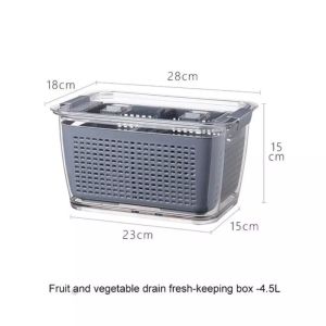 fresh basket/food storage aklirik/keranjang cuci sayur buah - Putih L