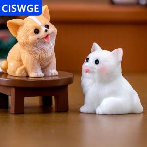 [COD] CISWGE AUTOPARTS Nhựa Nhỏ Con Chó Tượng Mô Hình Micro Cảnh Quan Trang Trí Cho Xe Nhà Máy Tính Để Bàn Đồ Trang Trí