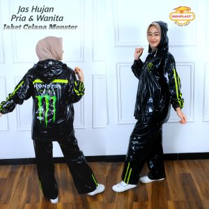[GStore] Jas Hujan Pria/Wanita Pvc Jaket Celana Mnstr Indoplast