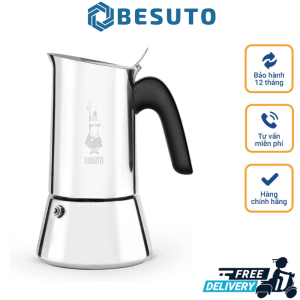 Ấm Pha Cà Phê Bialetti Venus Chất Liệu Thép Không Gỉ Cao Cấp Ấm Pha Cafe Tiện Dụng Thích Hợp Với Mọi Loại Bếp Bình Đun Cà Phê Thiết Kế Hiện Đại Nhập Đức BH 12 Tháng