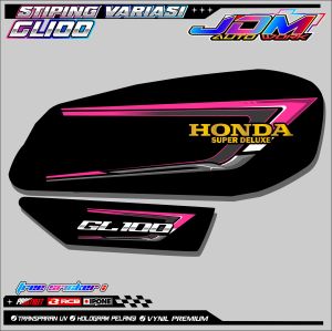 STRIPING VARIASI MOTOR HONDA GL 100 / STICKER LIST MOTOR GL 100