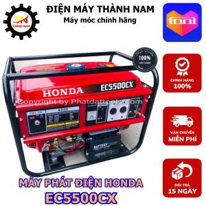 Máy Phát Điện Chạy Xăng HONDA EC5500CX - Có Đề + Giật Nổ - Động Cơ 4 Thì Tiết Kiệm Nhiên Liệu - Bảo Hành 12 Tháng