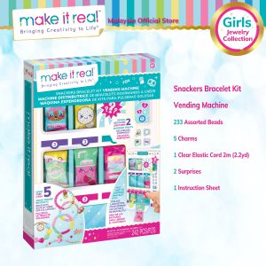 Make It Real Snackers Bracelet Kit Vending Machine (1709) Girls Friendship Charm Bracelet Kit