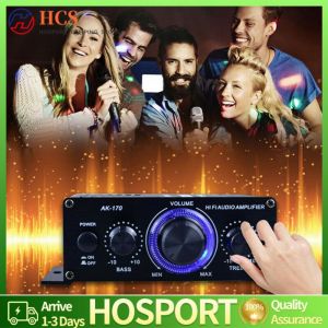 【HCS】 AK-170 Mini HiFi Audio Power Amplifier 200W+200W 2-CH Dual Channel w/RCA In