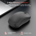 Mouse nirkabel mini/mouse laptop/klik senyap ultra-tipis 2.4GHz/1800-3200DPI dengan penerima USB. Tersedia untuk PC Laptop Windows Mac Linux ChromeOS. 