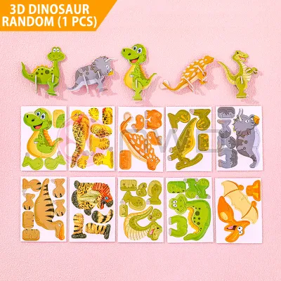 《 𝗦𝗘𝗟𝗙 𝗔𝗗𝗛𝗘𝗦𝗜𝗩𝗘 》 3D Foam DIY EVA Sticker Pre-Cut Art Craft Kits Kids Early Educational Puzzle Toys Door Gift 手工立体贴纸