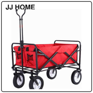 【JJ HOME】Folding Picnic Cart Camping Wagon with Wheels
