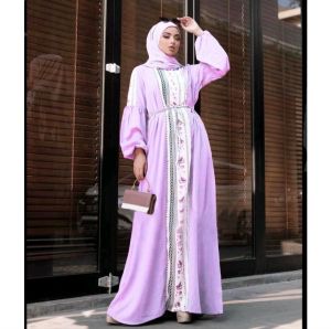 K-FASHION Busui Resleting depan Gamis Set Hijab Terbaru 2024 Kekinian Zaraa