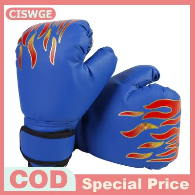 CISWGE ถุงมือต่อยมวยสำหรับเด็กอุปกรณ์ฝึกซ้อมคิกบ็อกซิ่งสวมใส่สบาย